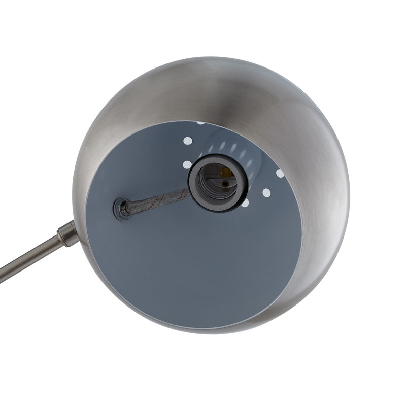 Lampe de bureau en métal Grabriela, Gris, Noir