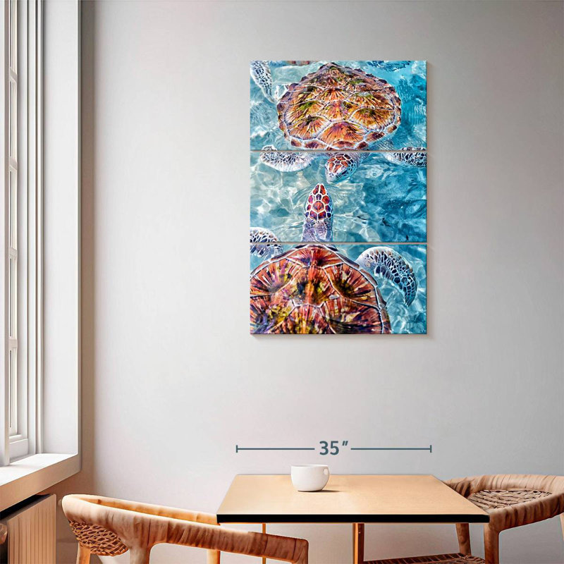 Brampt Akumal Green Sea Turtles, 57" H x 36" W