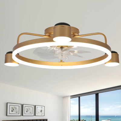 Amatury 28 Inch Flush Mount Low Profile Smart Ceiling Fan with Lights APP Control, Dimmable Starry Lighting Fixture