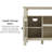 Transitional-Style Windowpane Glass Door Storage Sideboard, 58 Inch, Coastal Oak-416953378