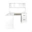 Bureau d'ordinateur à domicile avec huche, finition blanc antique
