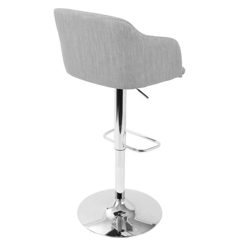 Tabouret de bar pivotant réglable gris clair contemporain | Idée de cadeau