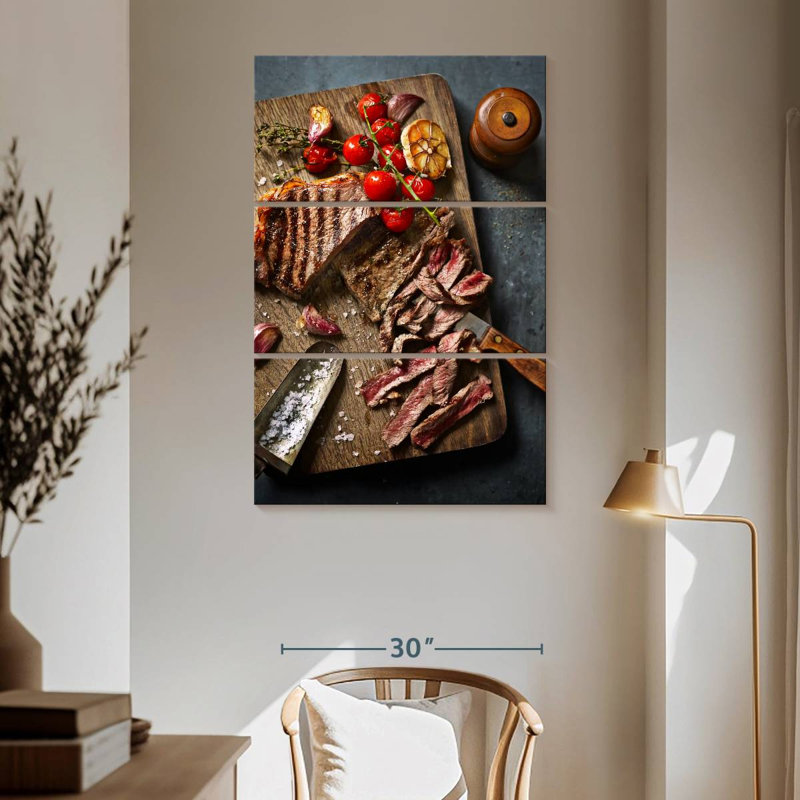 Yarlin tranches de steak grillé, H 65 po x l 42 po