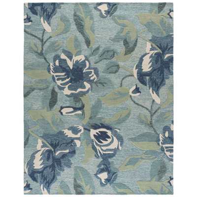 Laine touffetée à la main Jardin; Tapis d'intérieur floral en coton