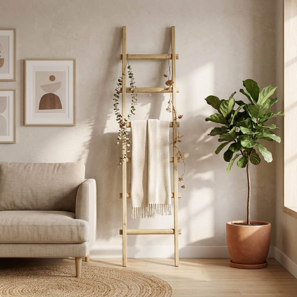 Blanket Ladder, Light Brown
