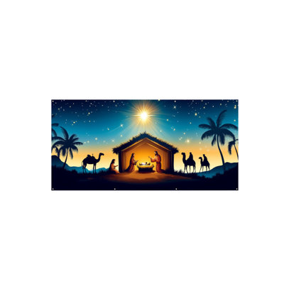 Christmas Garage Door Large Festive Holiday Background Flag Xmas Decorative for Garage Door Outdoor Indoor Home Party Holida