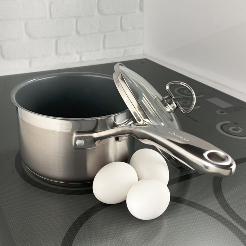 Chantal Stainless Steel Saucepan with Lid, 1 qt.