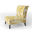 Fauteuil de chambre rembourré Golden Floral I - Mid-Century