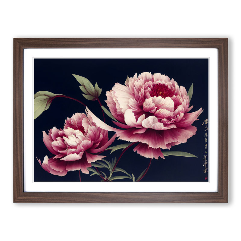 Ultimate Peonies - Framed Print, 34cm H x 46cm W x 2cm D, Walnut Framed