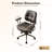 Modern Suede Task Chair With Padded Arms, Adjustable Home Office Desk Chair, Executive Swivel Chair With Wheels-1429392309
