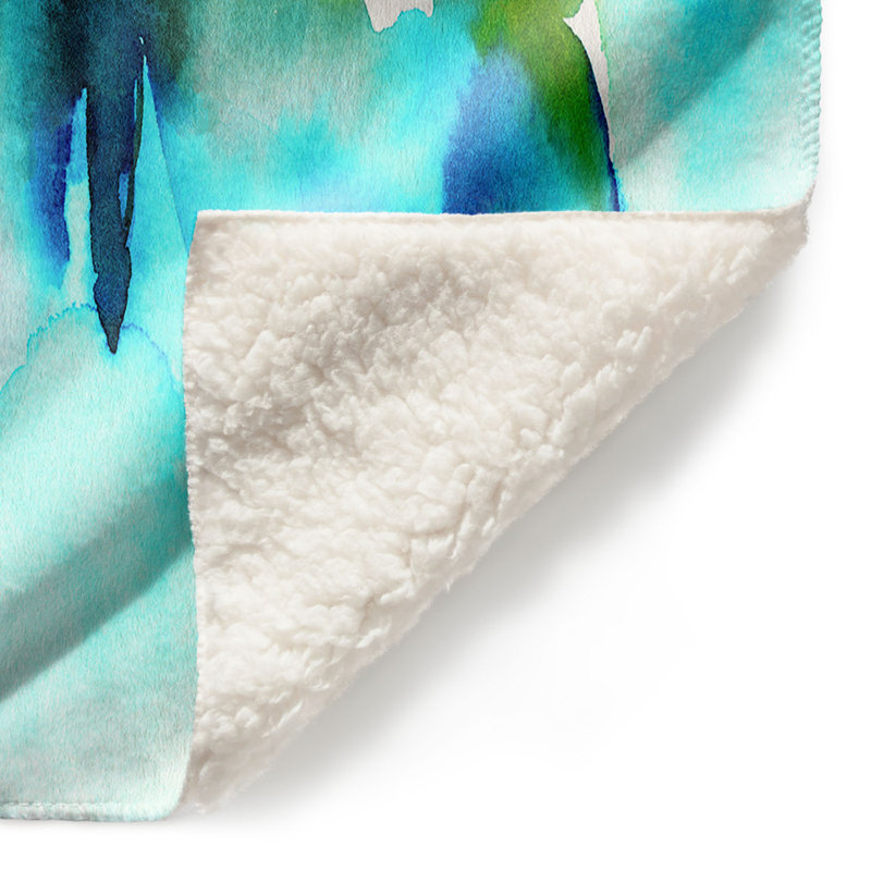 Couverture sherpae douce 34 de papillon aquarelle, l 51 po x L 60 po