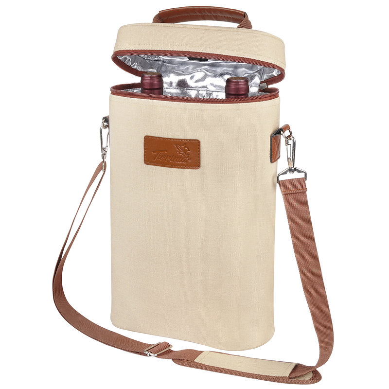 Porte-bouteilles Tirrinia pour 2 bouteilles, Beige