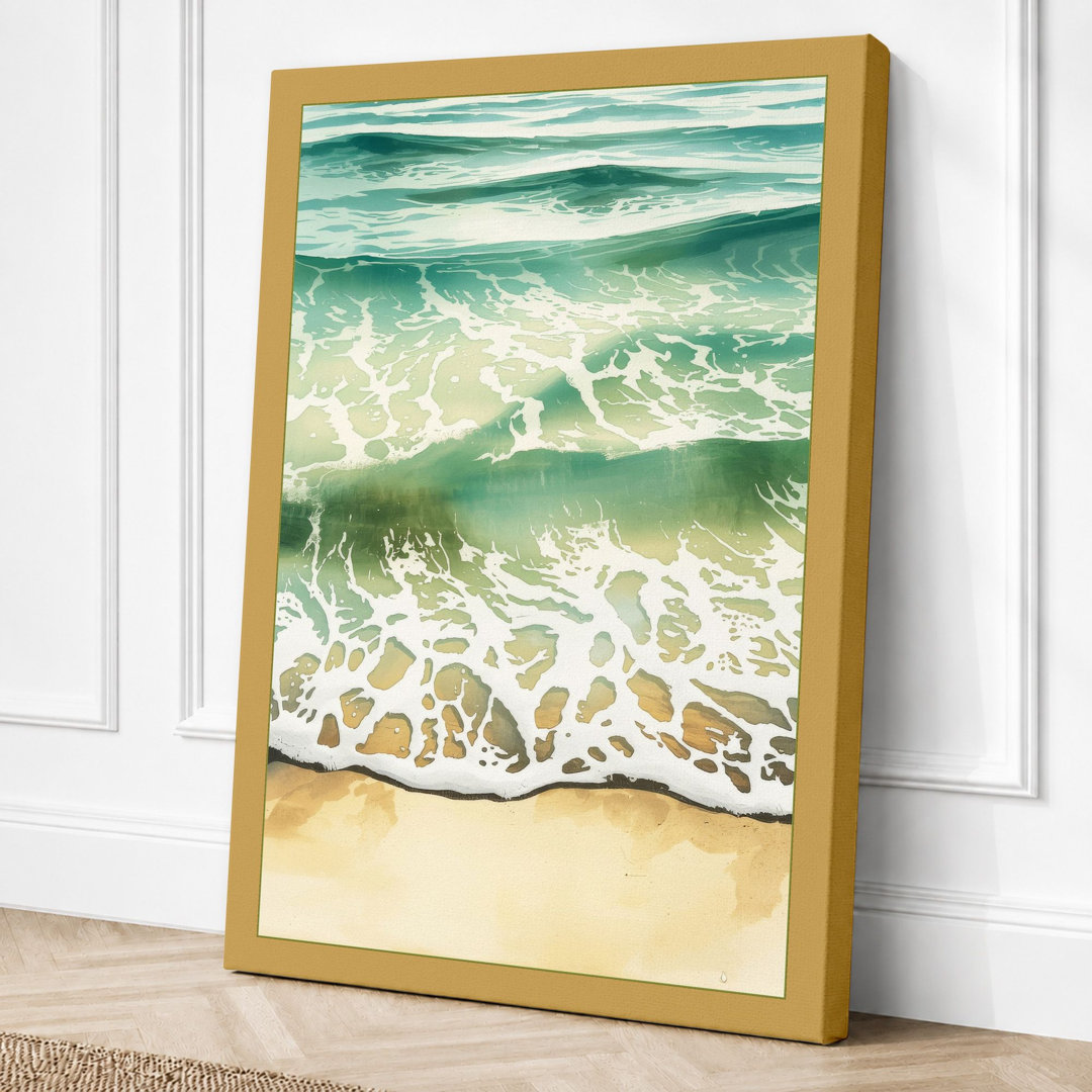 Waves at Tide Coastal - Wrapped Canvas