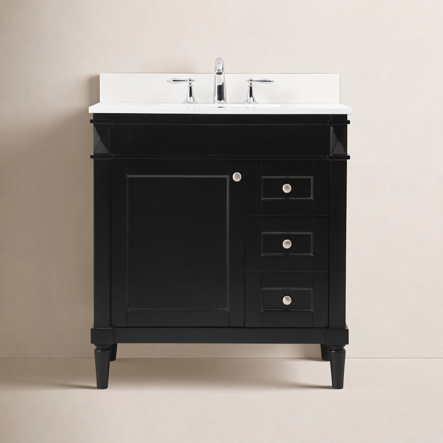 Readington 32'' Single Bathroom Vanity, Black