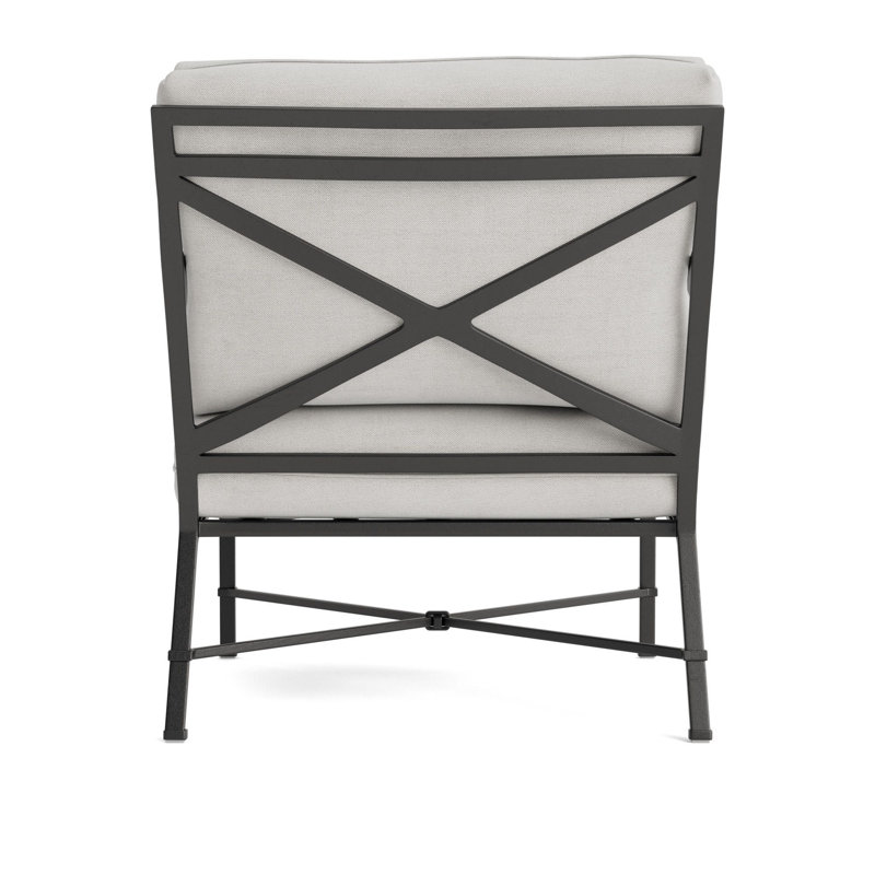 Venetian Outdoor Lounge Chair, Fusion Dove, Textured Pewter