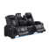 83.5''Wide Breathable Leather Square Arms Power Reclining Sofa With Reading Lights And Drop Down Table