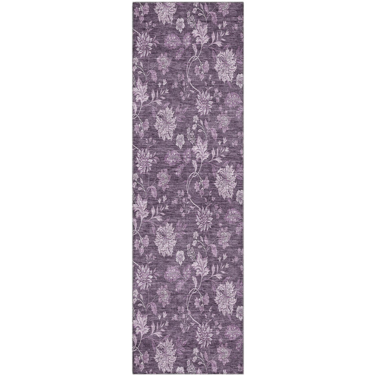 Premium Machine Washable Prisco Plum Rug