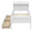 Multi-functional Wood Twin Size Platform Bed with Built-in LED Light,Guardrail and Drawers-1034519488