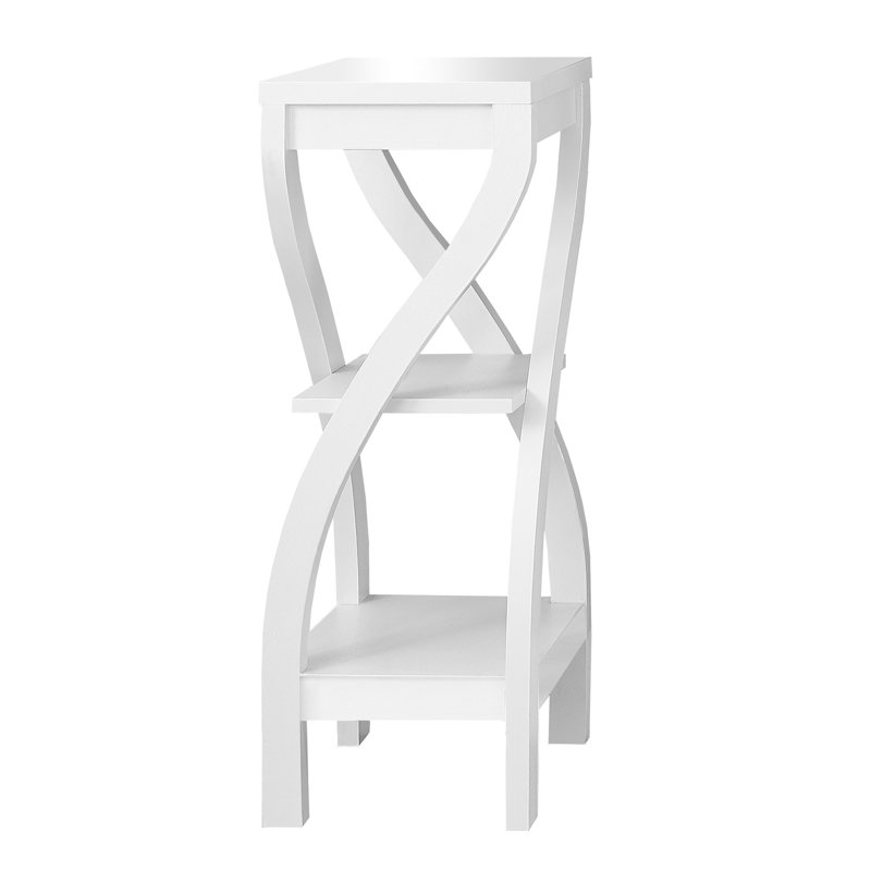 Table d'appoint, côté, bout, support à plante, carré, Blanc