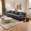 Canapé modulaire 4 places avec accoudoirs traversins, canapé en chenille-863776228