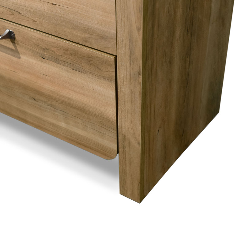 Ensemble de chambre à coucher 4 pièces avec tête chaude DEL Lunora, 4 Pcs: Bed, Dresser, 2 Nightstands, Queen