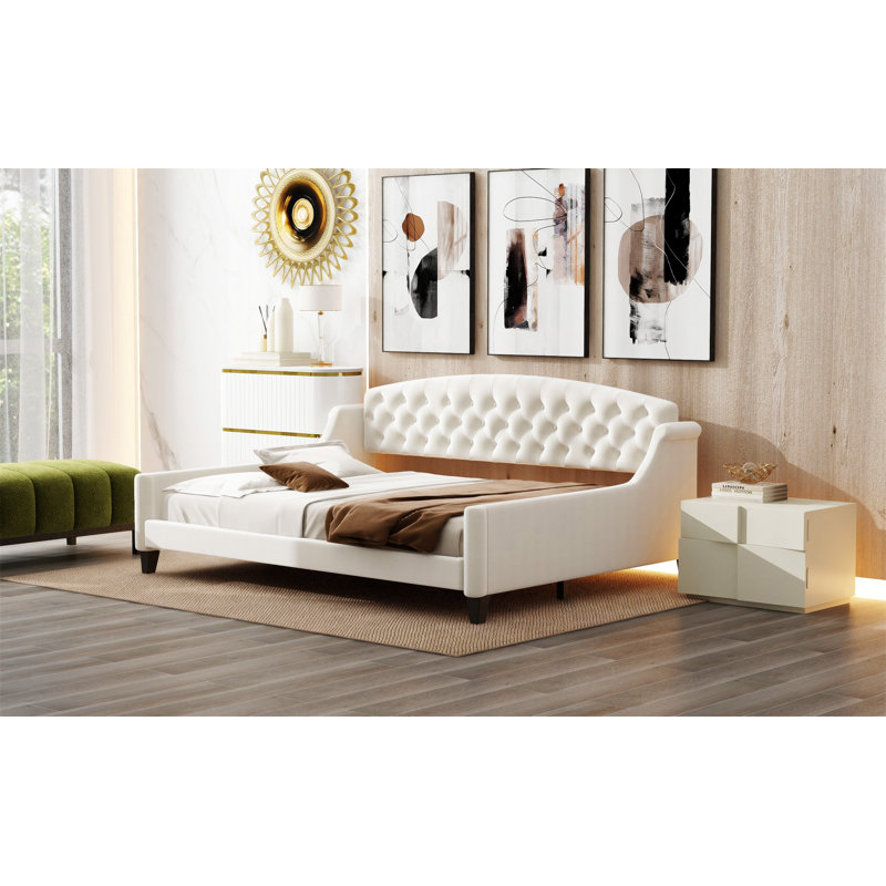 Lit de jour Modern Luxury, Beige, Complet/Double