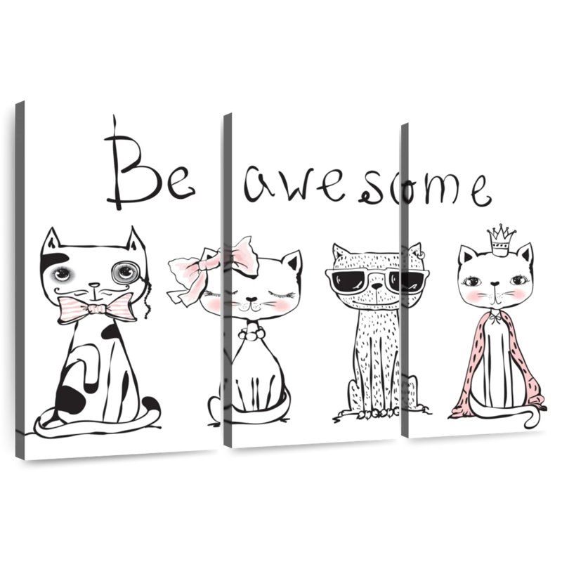 Ashelle Be Awesome Cats, H 32 po x l 50 po