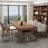 Brown Rectangular Solid Wood with 3 drawers desk-108647847