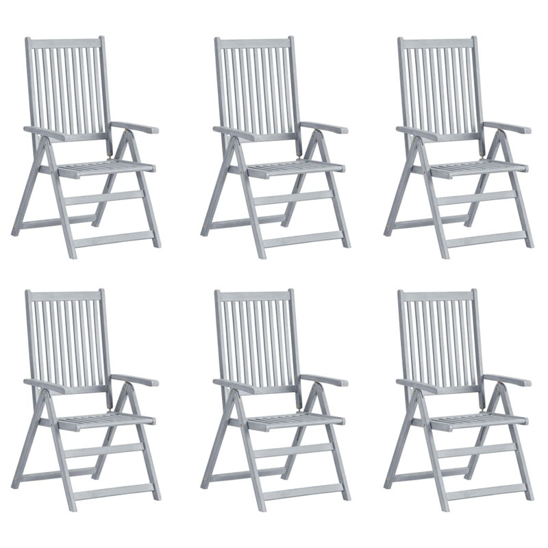 Chaise de patio en acacia avec coussin, Vert