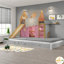 Lit mezzanine simple Chic avec glissoire, rangement et tente