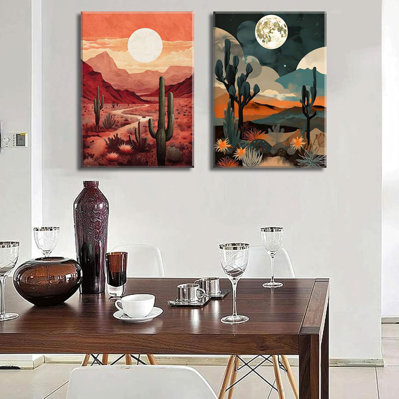 2 Piece Wrapped Canvas Print, 60 cm H x 80 cm W