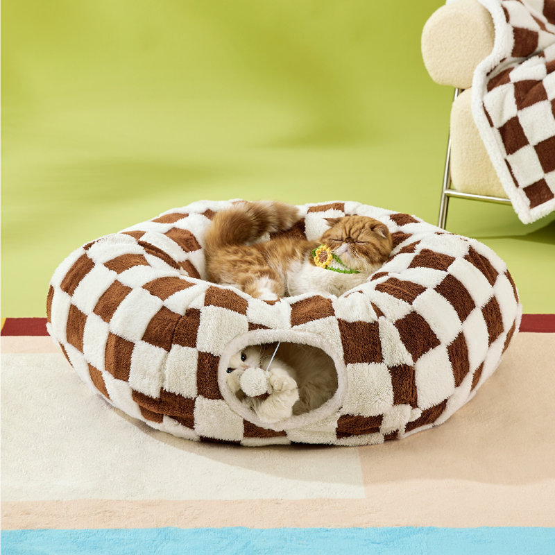 Lit pour animal de compagnie Lesure Cozy, Brun, Standard (L 33,5 po x l 33,5 po)