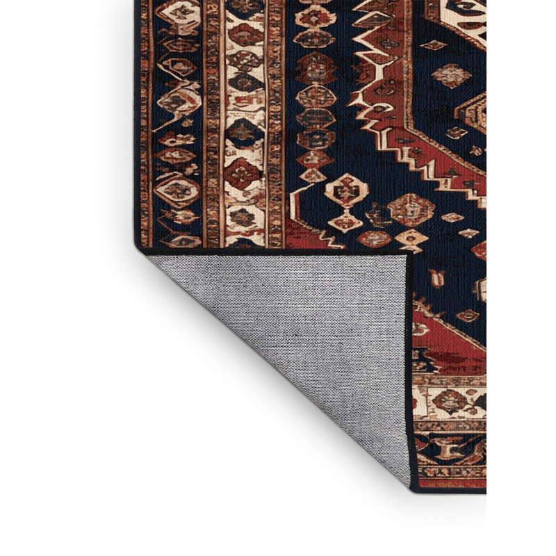 Tapis brun turc lavable à la machine, Carré 3 pi