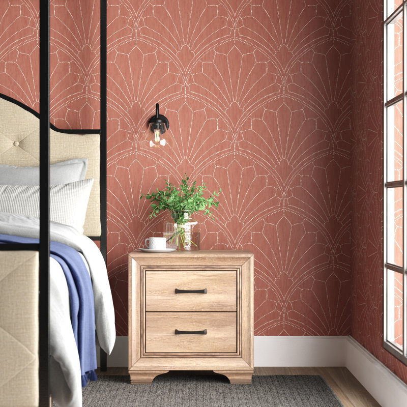 Rouleau de papier peint lisse L 33 pi x l 20,5 po Antoinette, Bois rouge