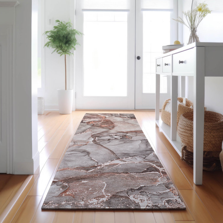 Premium Machine Washable Cerrito AMF519 Gray Rug