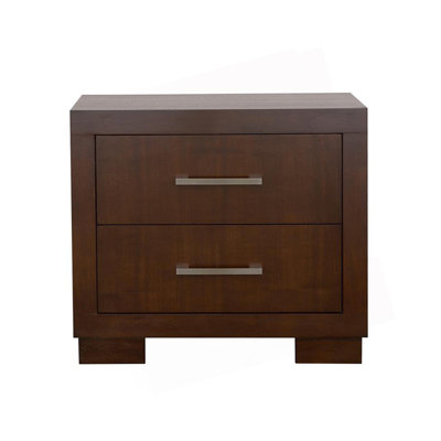2 Drawers MDF Nightstand In Cappuccino Finish