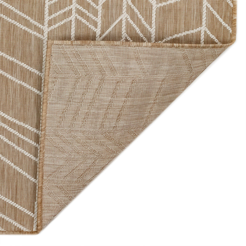 Tapis intérieur / extérieur brun clair Elayla, Rectangle 6 pi 6 po x 9 pi 4 po