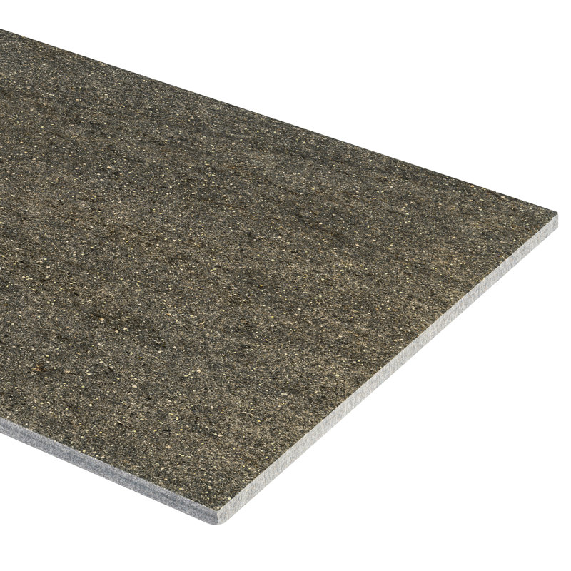 Storm 12'' W x 12'' L Porcelain Stone Look Singular Tile, Brown