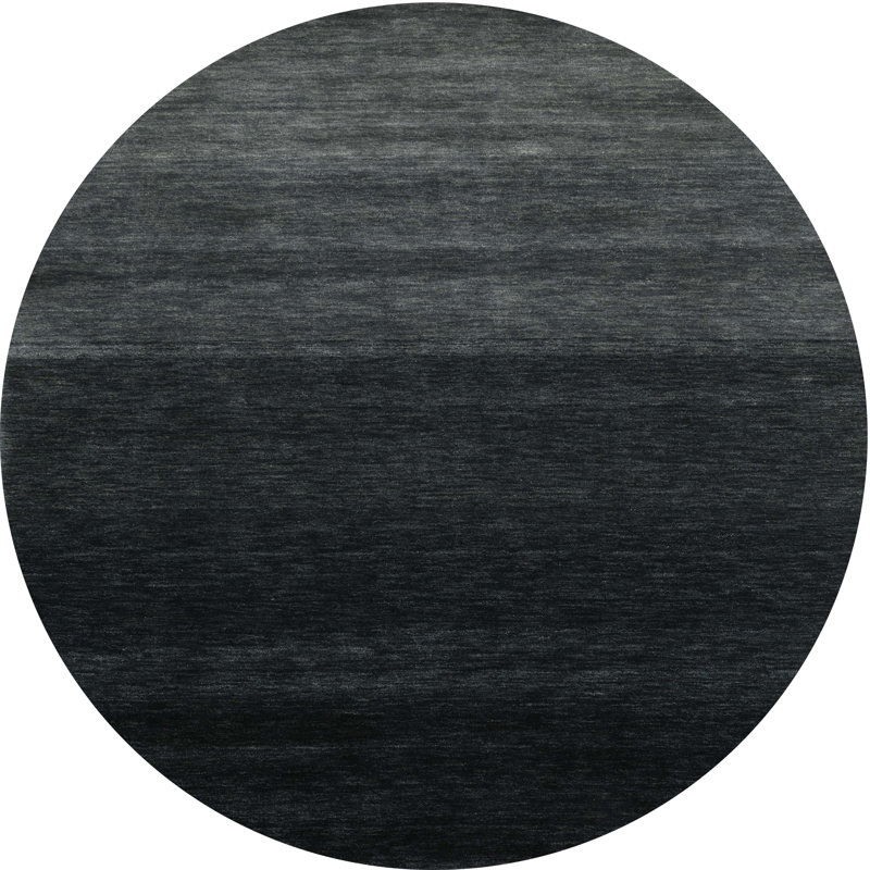 Tapis noir / gris Tamoa, Rond 8 pi