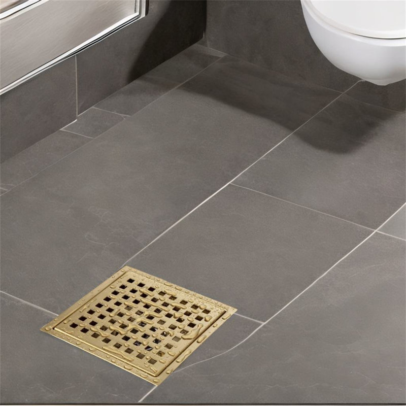6'' W Grid, Brushed Gold