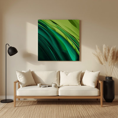 Gradient Abstract 19, art mural en métal vert