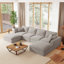 Canapé modulaire entièrement compressé de 142 po x 82 po, en forme de U avec repose-pieds, chenille rayée de luxe avec coussin moelleux en forme de nuage, sans assemblage requis, pour salon et appartement-1793278681