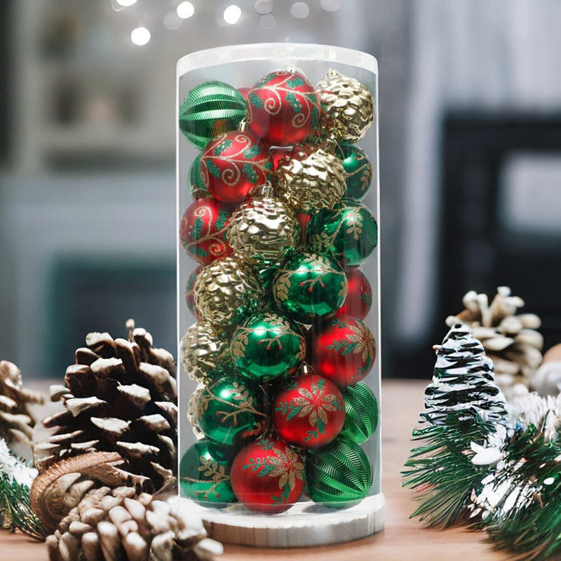 Ensemble d'ornement boule de Noël 35 pièces Jazai