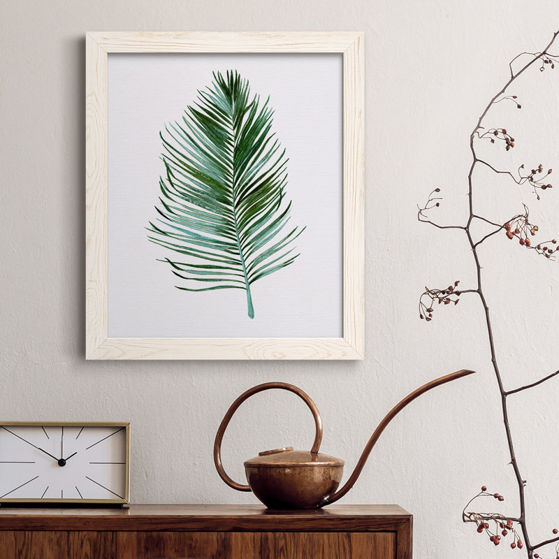 Sage Frond I - cadre photo, impression sur toile, H 37,5 po x l 27,5 po x P 1,5 po, Toile avec cadre blanc