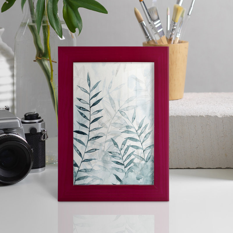 Bamboo Whisper I - Impression encadrée avec verre, Rouge, H 6 po x l 4 po x P 1 po
