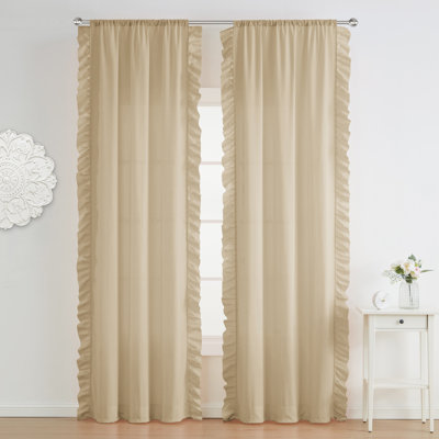 Rideau en polyester ambre