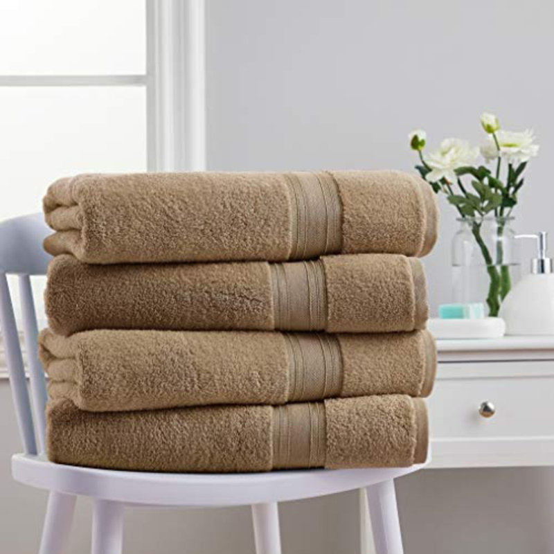 100% Cotton Bath Sheet (Set of 4), Humus