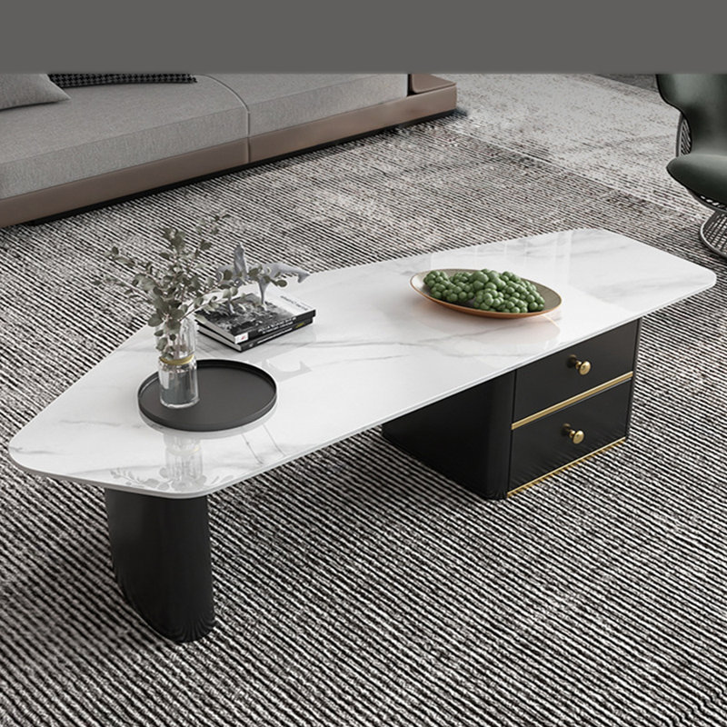 Italian Irregular Rock Slab Coffee Table, 15.75" H x 62.99" L x 29.13" W