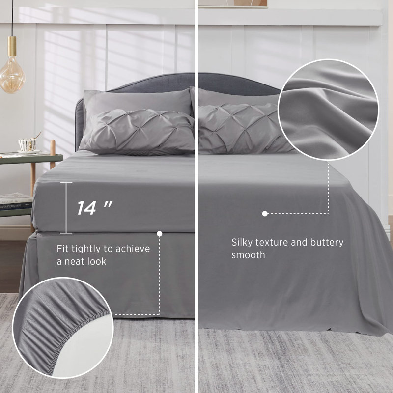 Polyester Percale Comforter, Gray