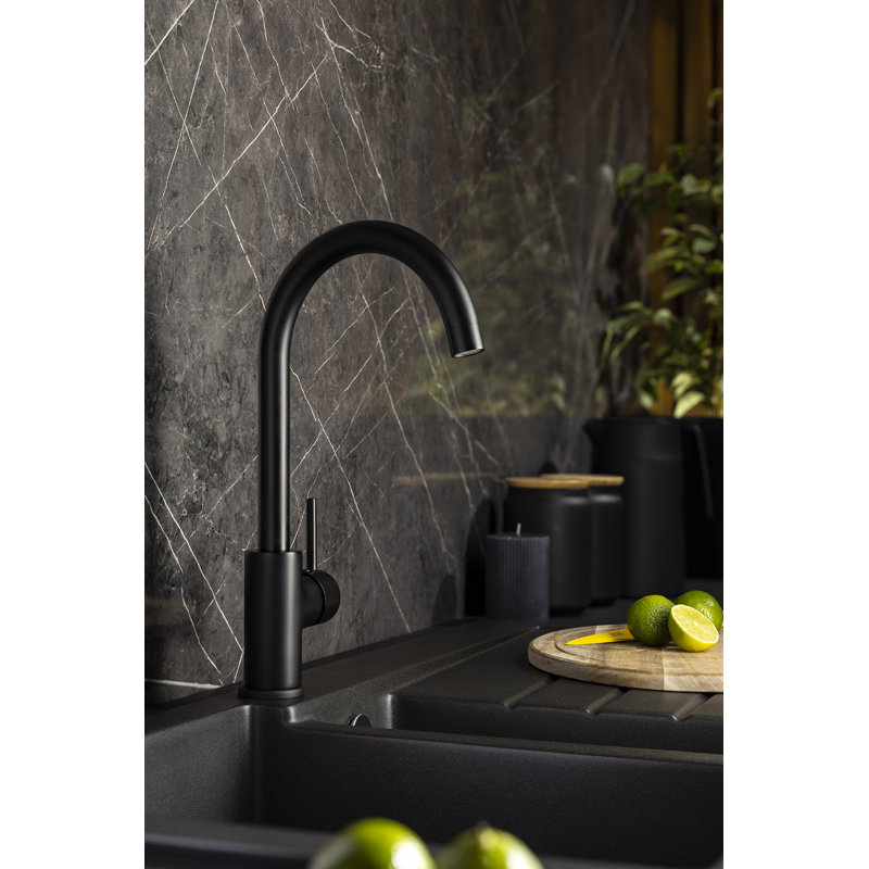 Abode Nico Single Lever Mixertap, Matt Black